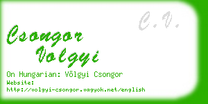 csongor volgyi business card